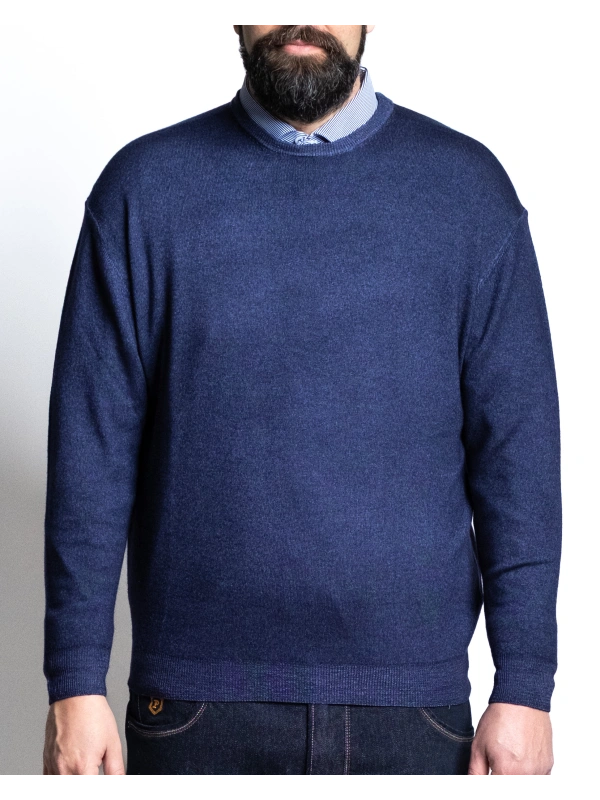 P27082 SW CREW NECK SWEATER PLUS SIZE MEN'S CLASSIC