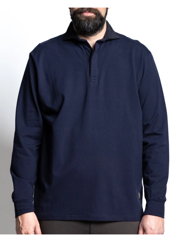 P27090 STRETCH POLO WITH VELVET COLLAR