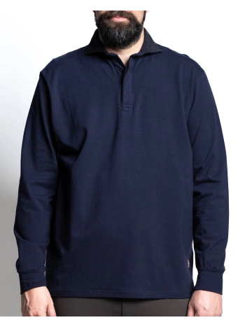 P27090 STRETCH POLO WITH VELVET COLLAR