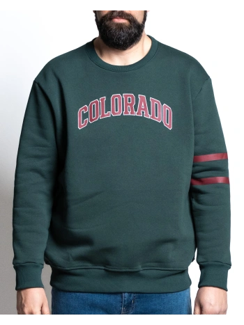 E2916 CREW NECK SWEATSHIRT PLUS SIZE COLORADO COLLEGE PRINT