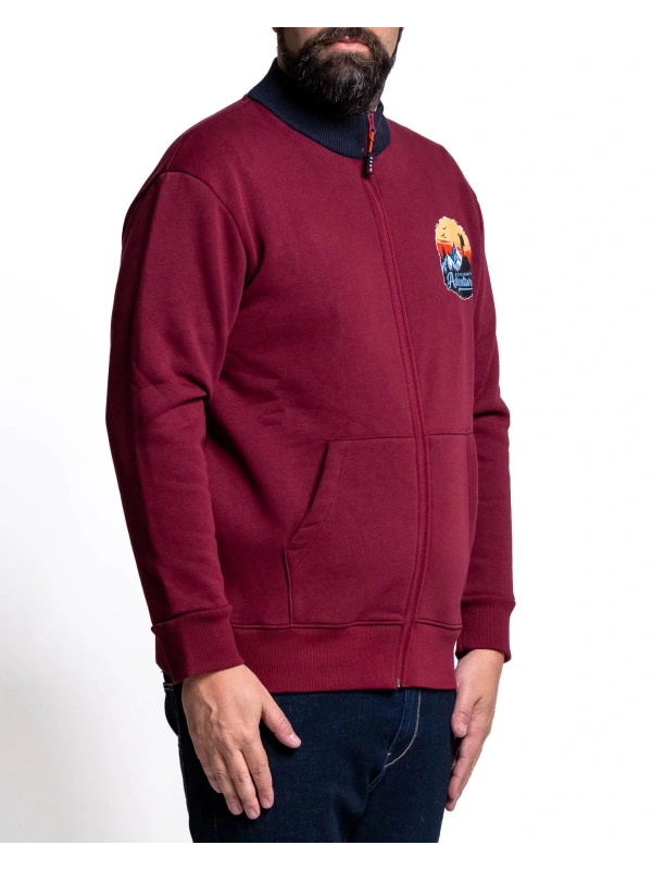 E2920 FELPA FULL ZIP STAMPA ADVENTURE