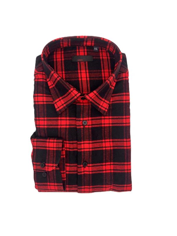 E2950 CAMICIA IN VAIELLA A QUADRI TAGLIE FORTI MAXFORT