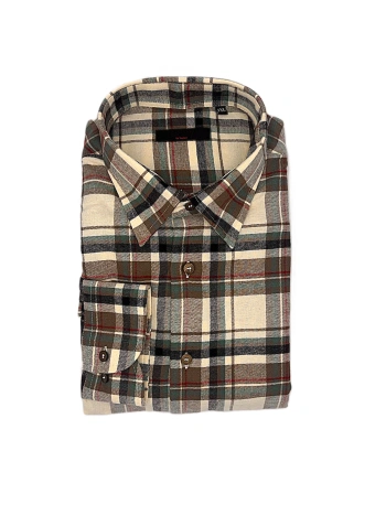 E2950 CAMICIA IN VAIELLA A QUADRI TAGLIE FORTI MAXFORT