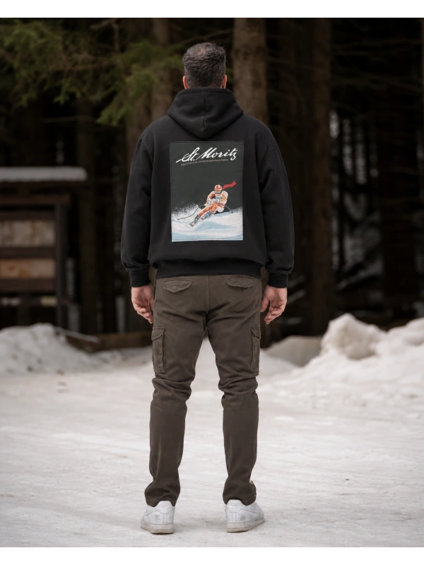 44103 VINTAGE SKI PRINT HOODIE