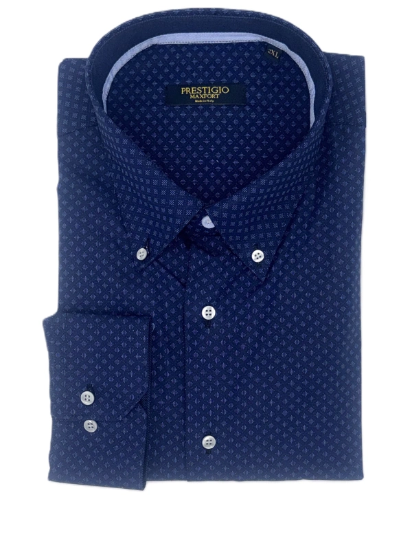 P27023 PLUS SIZE LONG SLEEVE CASHMERE PATTERN SHIRT