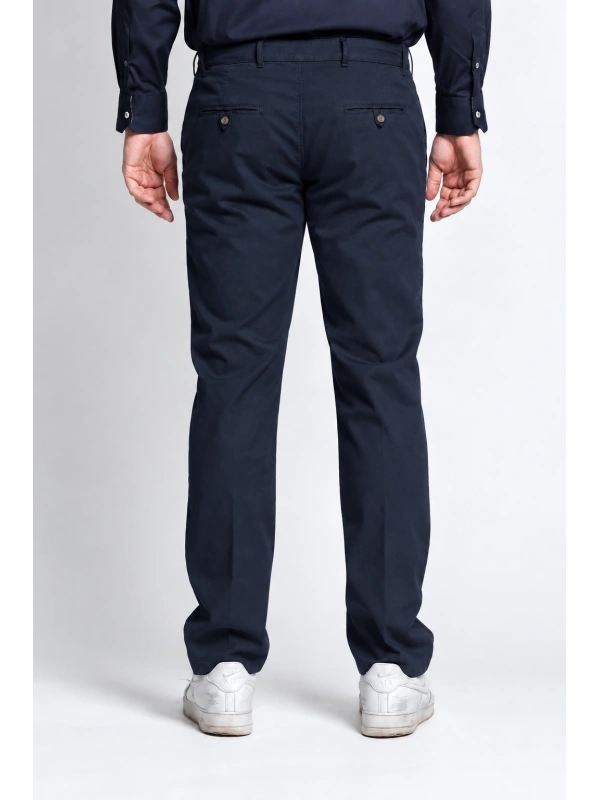 MAXFORT STRETCH PLUS SIZE TEXTURED CHINO TROUSERS
