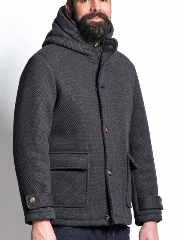 p27003 PLUS SIZE WOOL BLEND PARKA WITH HOOD 2